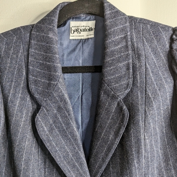 Margaret Godfrey wool blend pin striped suit vintage sz 8 - Picture 8 of 9